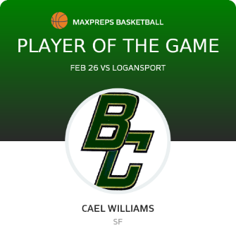 #0 Cael Williams Player of the Game badge