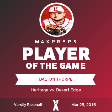 #34 Dalton Thorpe Player of the Game badge