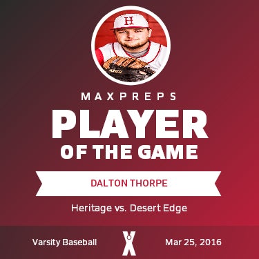 #34 Dalton Thorpe Player of the Game badge