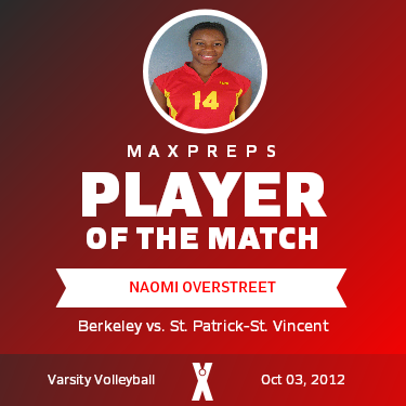 #14 Naomi Overstreet Player of the Game badge