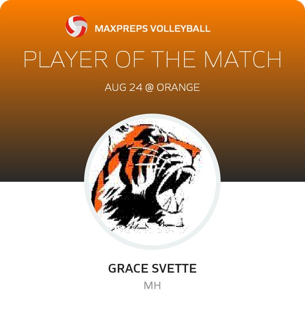 #20 Grace Svette Player of the Game badge