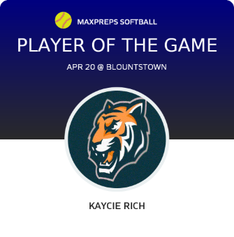 #25 Kaycie Rich Player of the Game badge