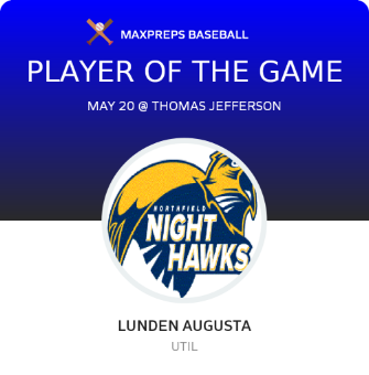 #1 Lunden Augusta Player of the Game badge