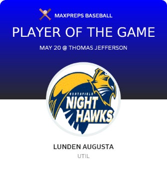 #1 Lunden Augusta Player of the Game badge