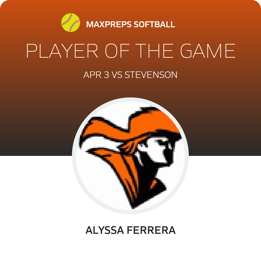 Alyssa Ferrera Player of the Game badge