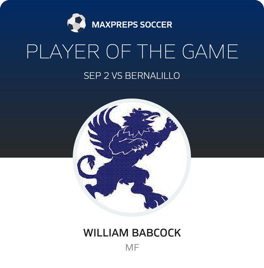 #7 William Babcock Player of the Game badge