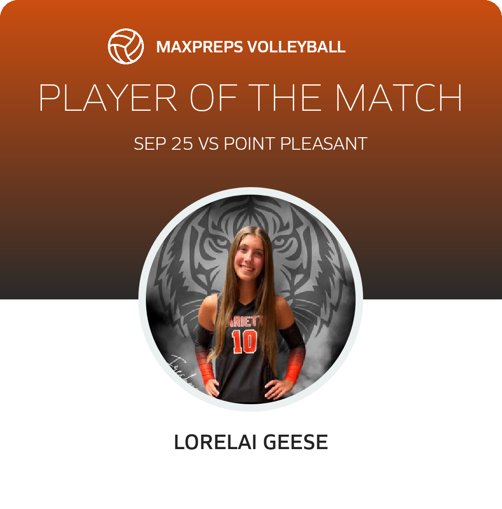 #10 Lorelai Geese Player of the Game badge