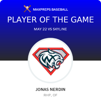 #8 Jonas Nerdin Player of the Game badge
