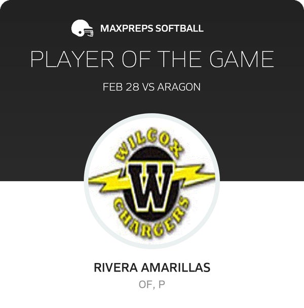 #10 Rivera Amarillas Player of the Game badge
