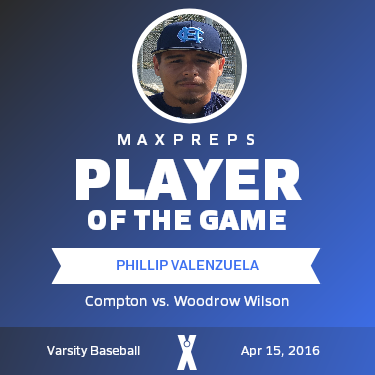 #21 Phillip Valenzuela Player of the Game badge