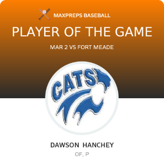 #24 Dawson  Hanchey Player of the Game badge