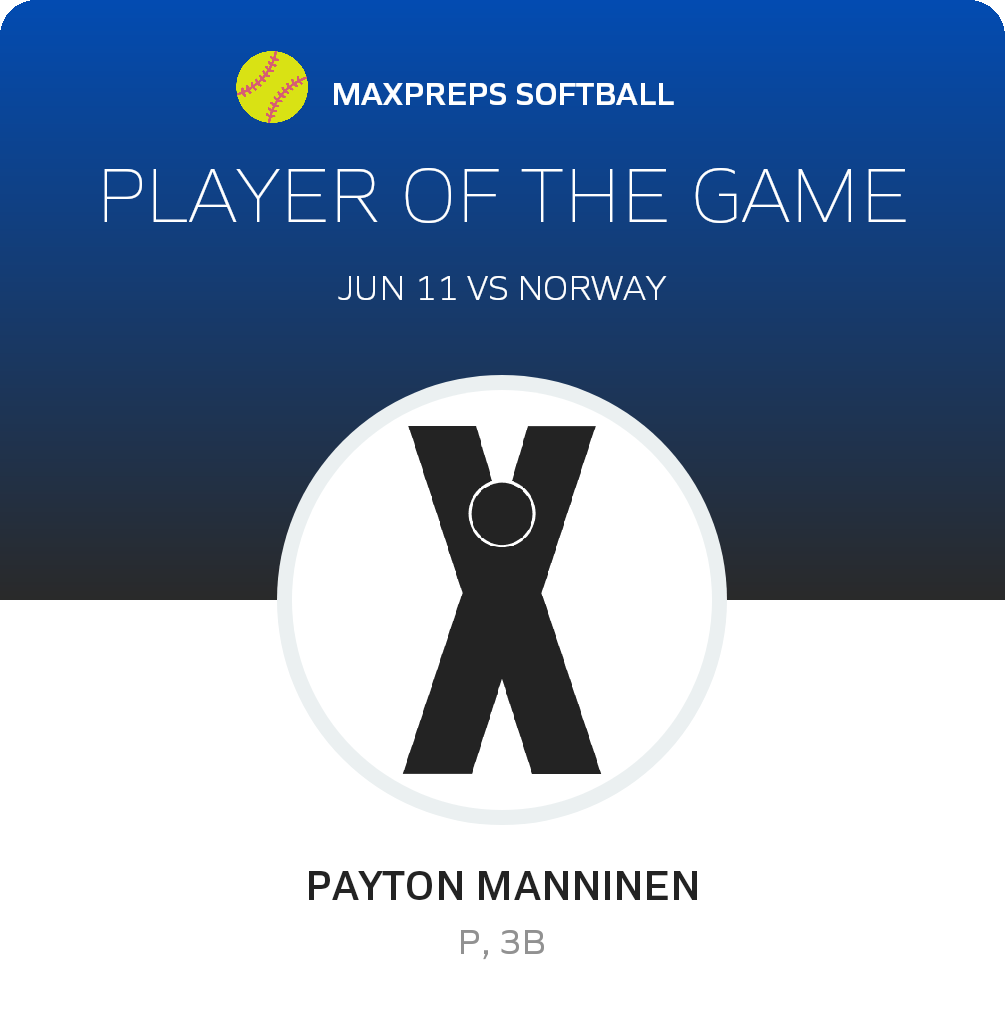 #2 Payton Manninen Player of the Game badge