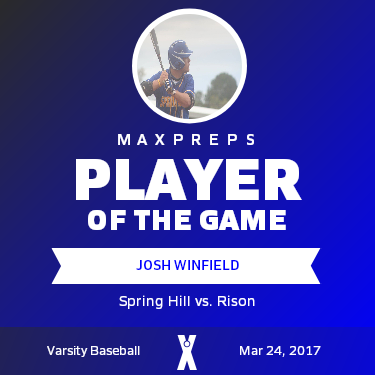 #8 Josh Winfield Player of the Game badge