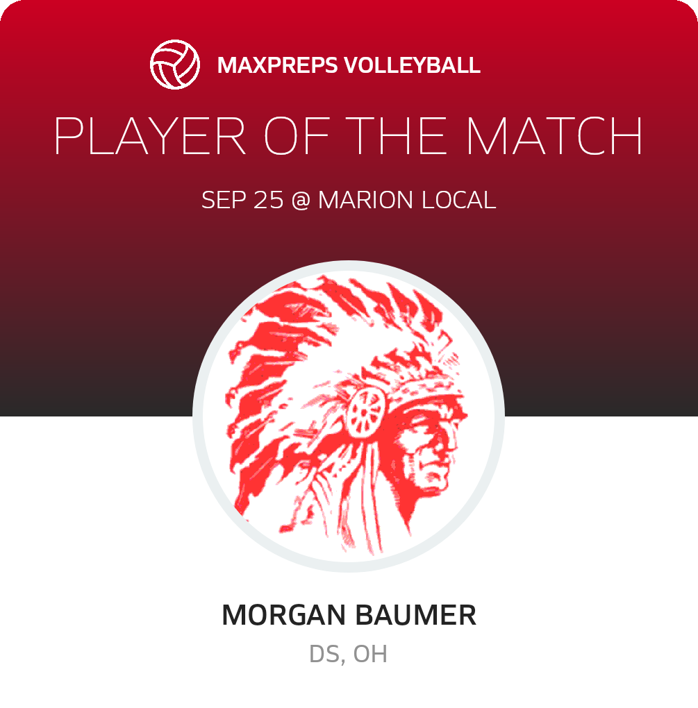 #3 Morgan Baumer Player of the Game badge