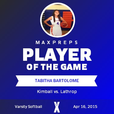 #25 Tabitha Bartolome Player of the Game badge