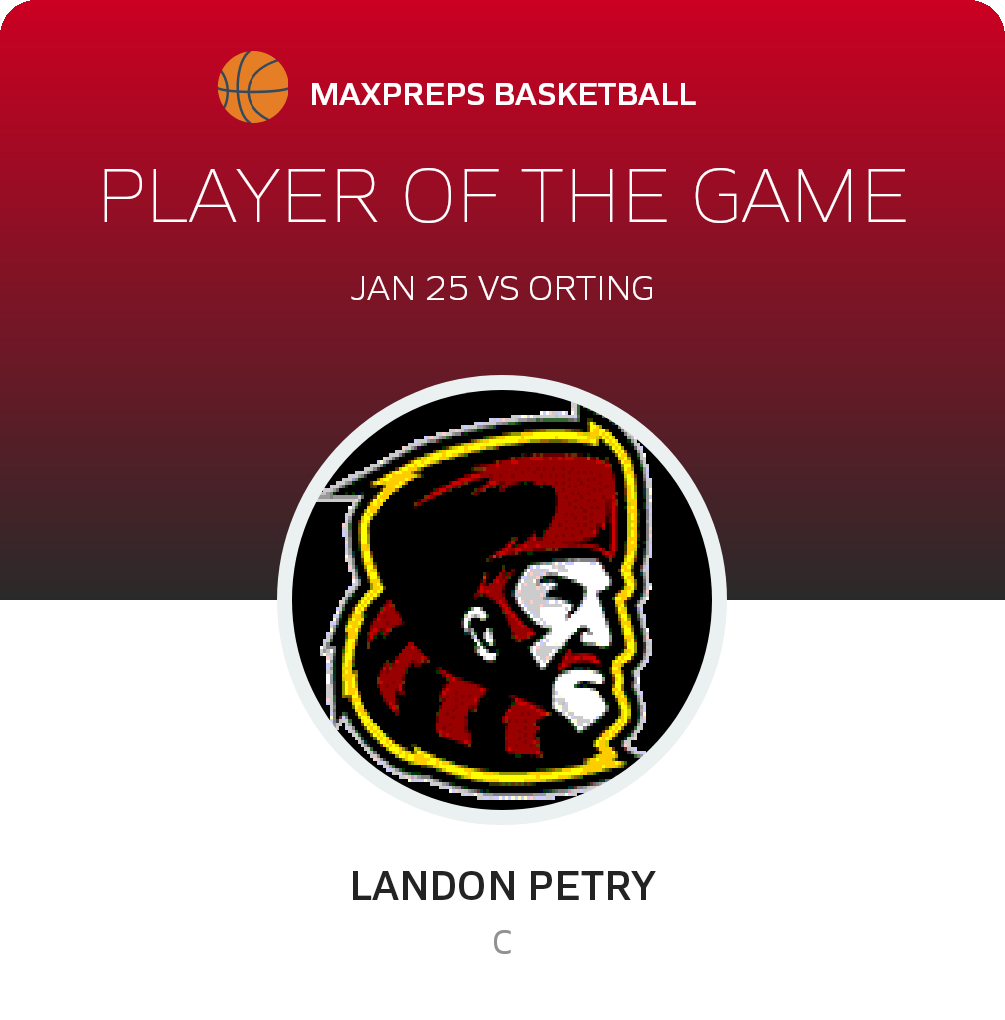 #40 Landon Petry Player of the Game badge