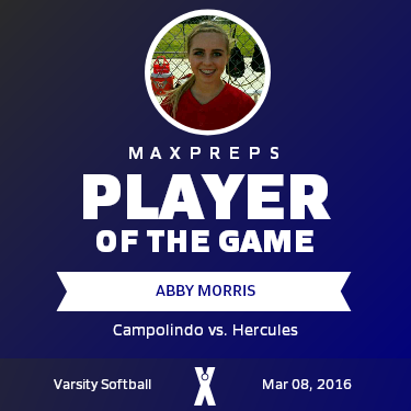 #44 Abby Morris Player of the Game badge