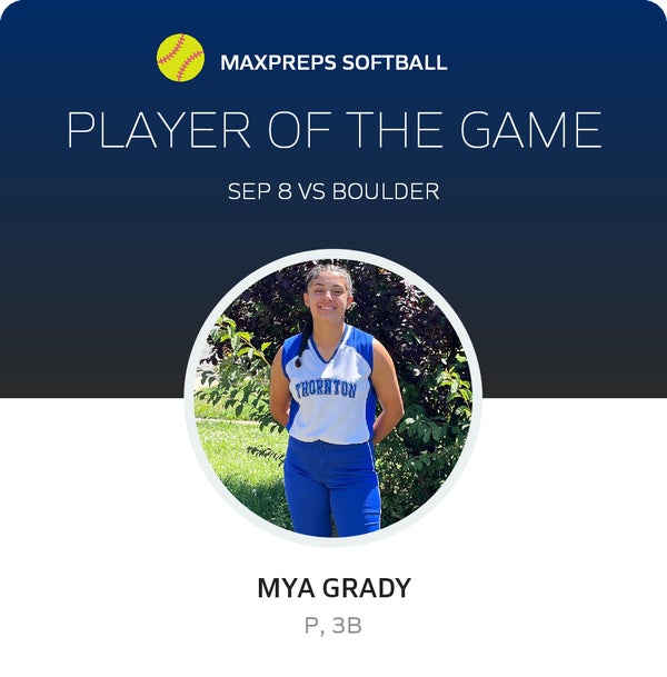 #18 Mya Grady Player of the Game badge