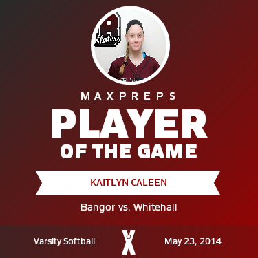 #10 Kaitlyn Caleen Player of the Game badge