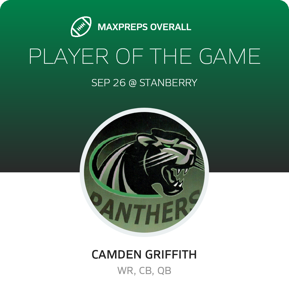 #5 Camden Griffith Player of the Game badge