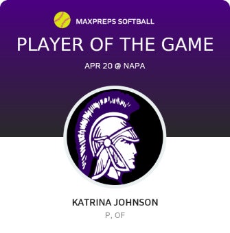 #22 Katrina Johnson Player of the Game badge