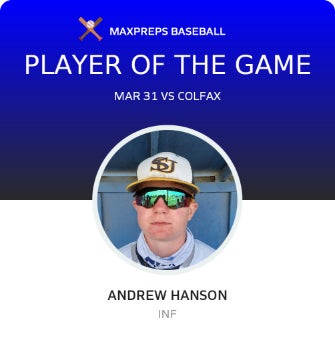 #15 Andrew Hanson Player of the Game badge