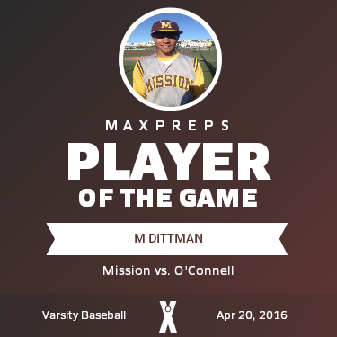 #24 M Dittman Player of the Game badge