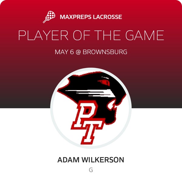 #34 Adam Wilkerson Player of the Game badge