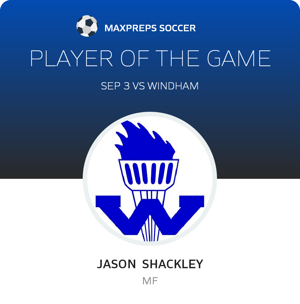 #5 Jason  Shackley Player of the Game badge