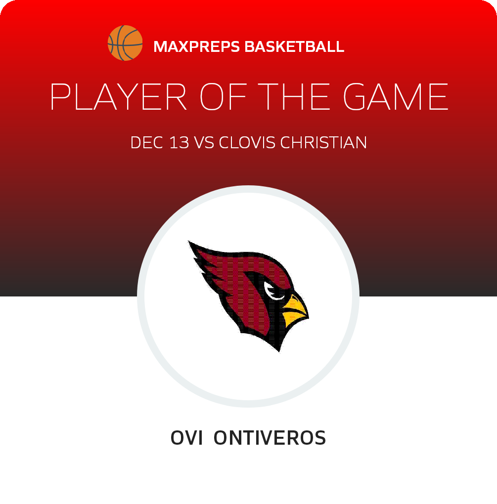 #23 Ovi  Ontiveros Player of the Game badge