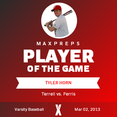 #13 Tyler Horn Player of the Game badge