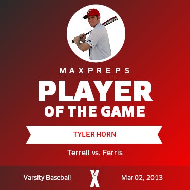 #13 Tyler Horn Player of the Game badge