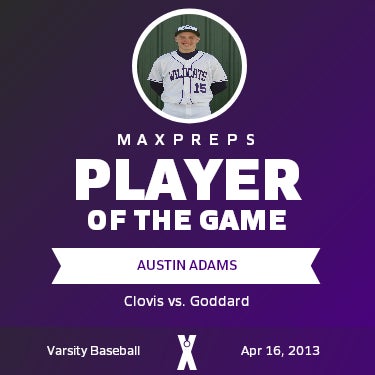 #15 Austin Adams Player of the Game badge
