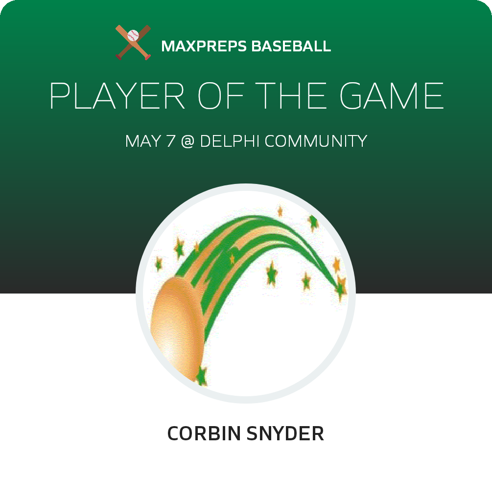 #7 Corbin Snyder Player of the Game badge
