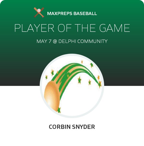 #7 Corbin Snyder Player of the Game badge