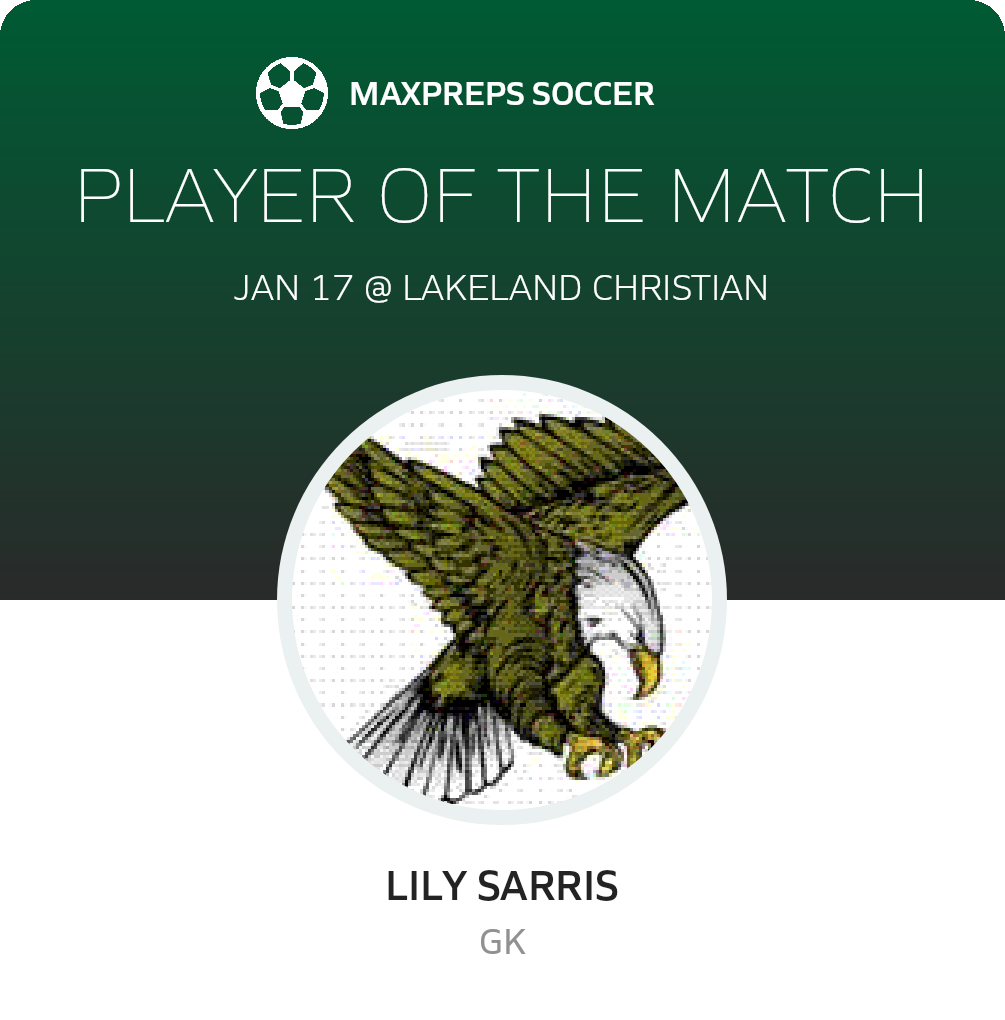 #16 Lily Sarris Player of the Game badge