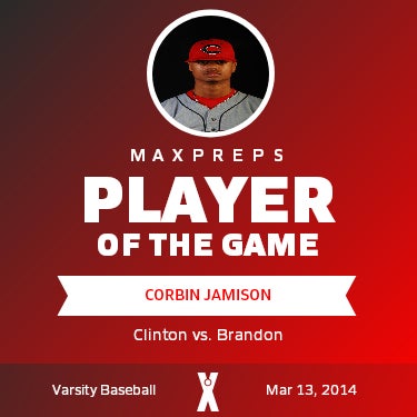 #13 Corbin Jamison Player of the Game badge
