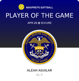 #4 Aleah Aguilar Player of the Game badge