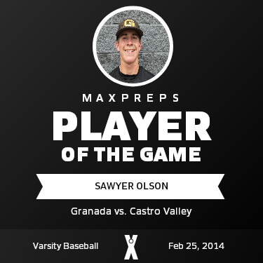 #24 Sawyer Olson Player of the Game badge