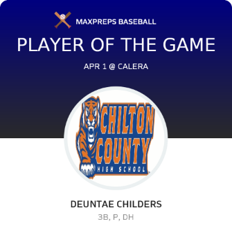 #25 Deuntae Childers Player of the Game badge