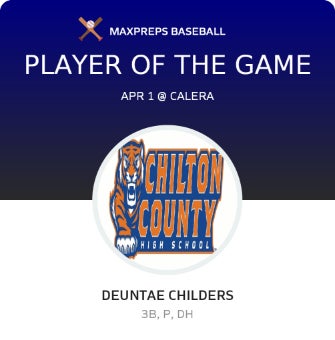 #25 Deuntae Childers Player of the Game badge