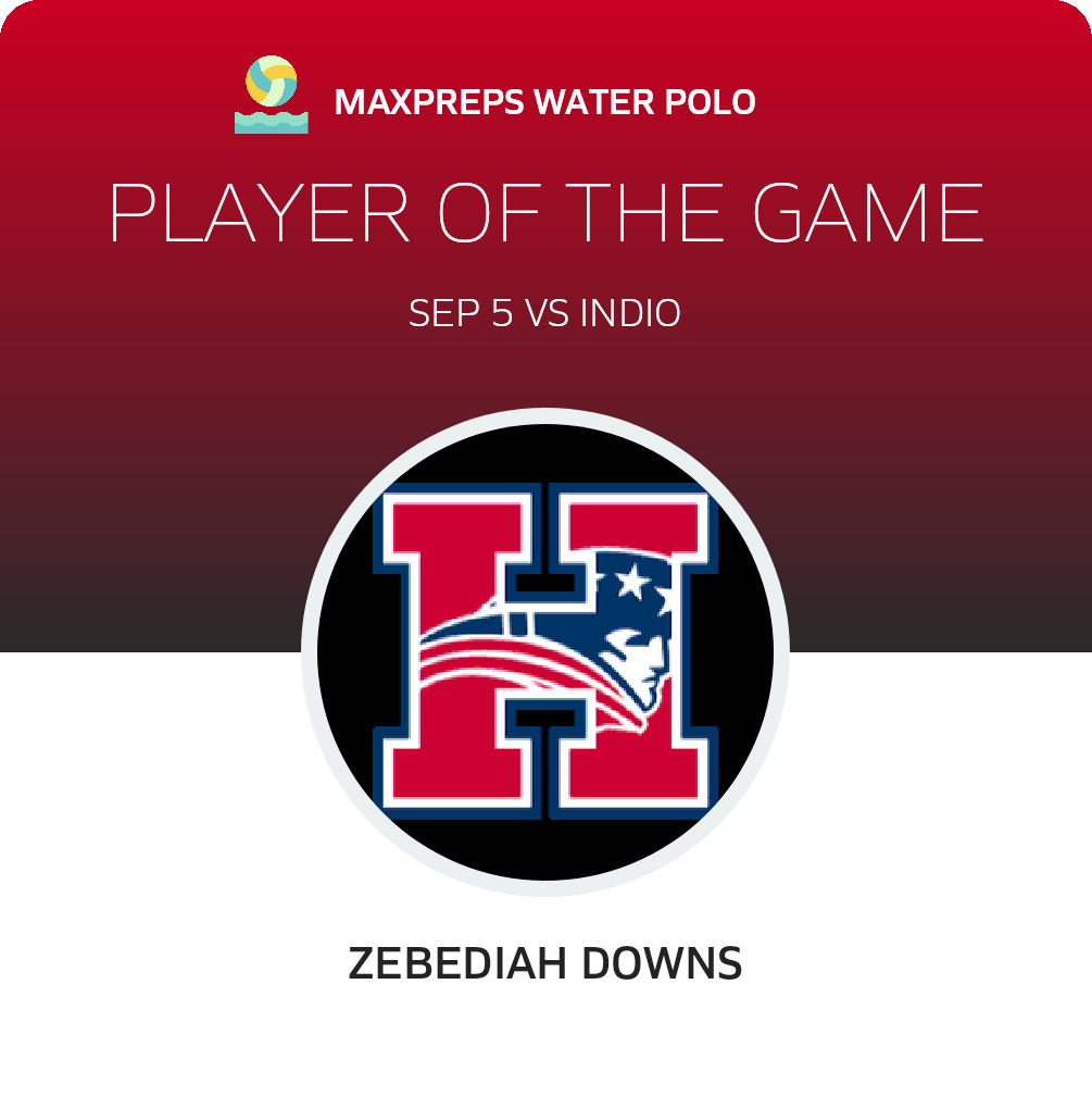 #2 Zebediah Downs Player of the Game badge
