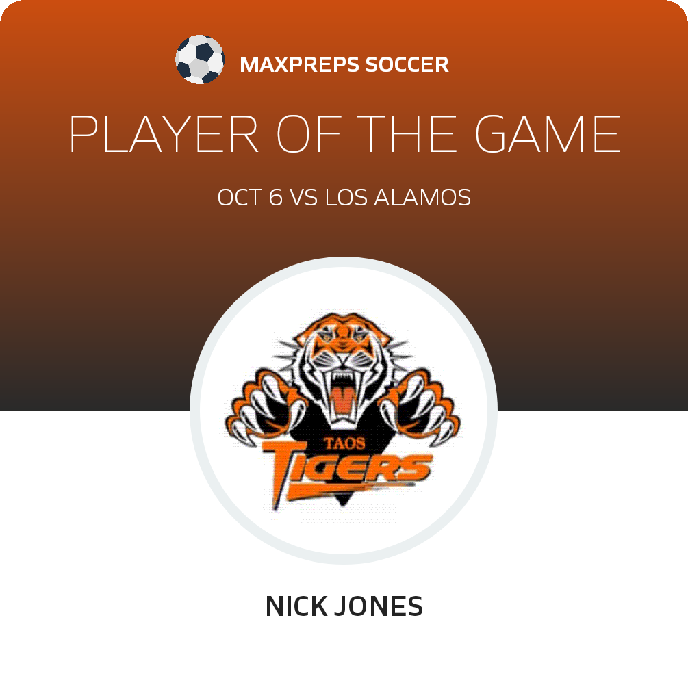 #21 Nick Jones Player of the Game badge