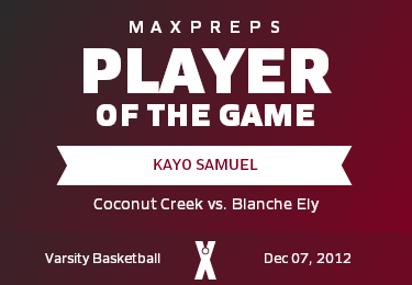Kayo Samuel Player of the Game badge