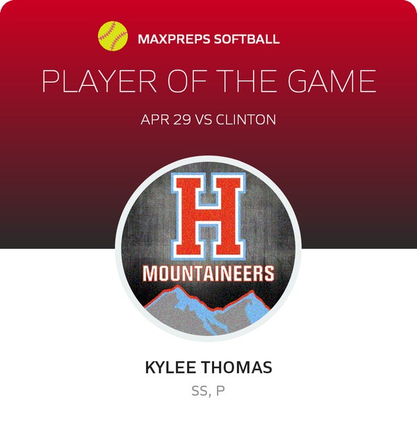 #10 Kylee Thomas Player of the Game badge