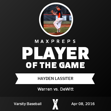 #3 Hayden Lassiter Player of the Game badge