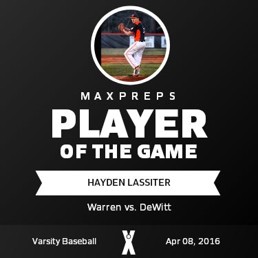 #3 Hayden Lassiter Player of the Game badge
