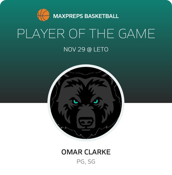 #11 Omar Clarke Player of the Game badge