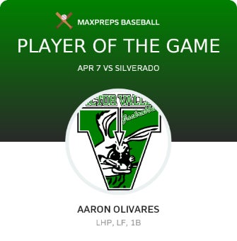 #9 Aaron Olivares Player of the Game badge