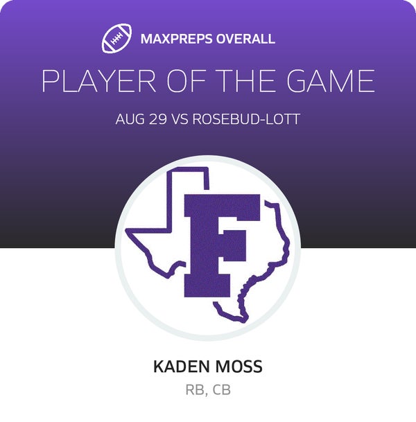 #11 Kaden Moss Player of the Game badge